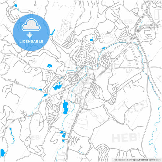 Embu, Brazil, city map with high resolution roads.