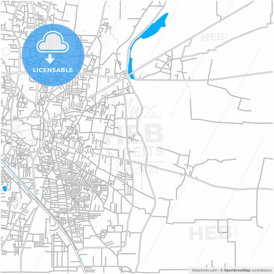 Gujrat, Punjab, Pakistan, city map with high resolution roads.