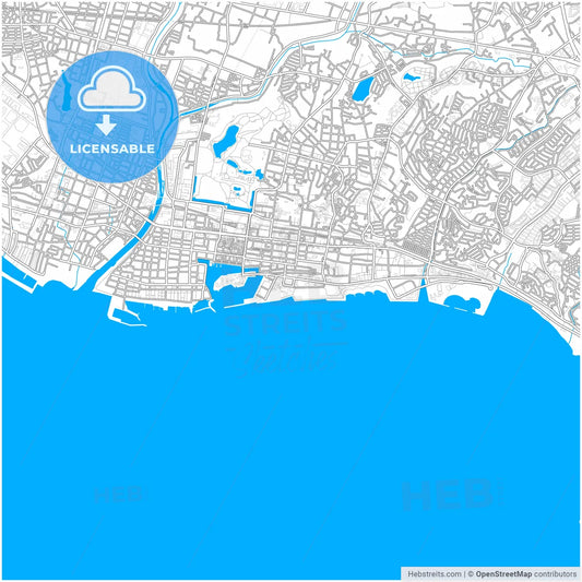Akashi, Hyōgo, Japan, city map with high resolution roads.