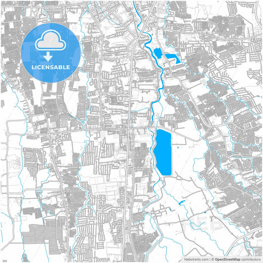 Imus, Cavite, Philippines, city map with high resolution roads.