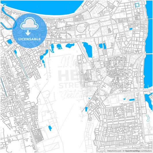 Da Nang, Quảng Nam–Đà Nẵng, Vietnam, city map with high resolution roads.
