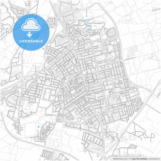 Rehovot, Center, Israel, city map with high resolution roads.