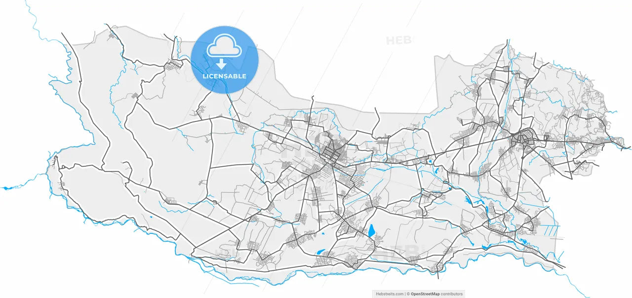 Armavir, Armavir, Armenia, high resolution vector map - Instant download PDF and JPG