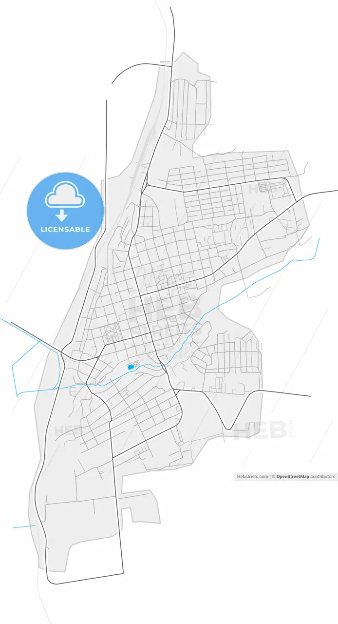 Cahul, Cahul district, Moldova, high resolution vector map - Instant download PDF and JPG