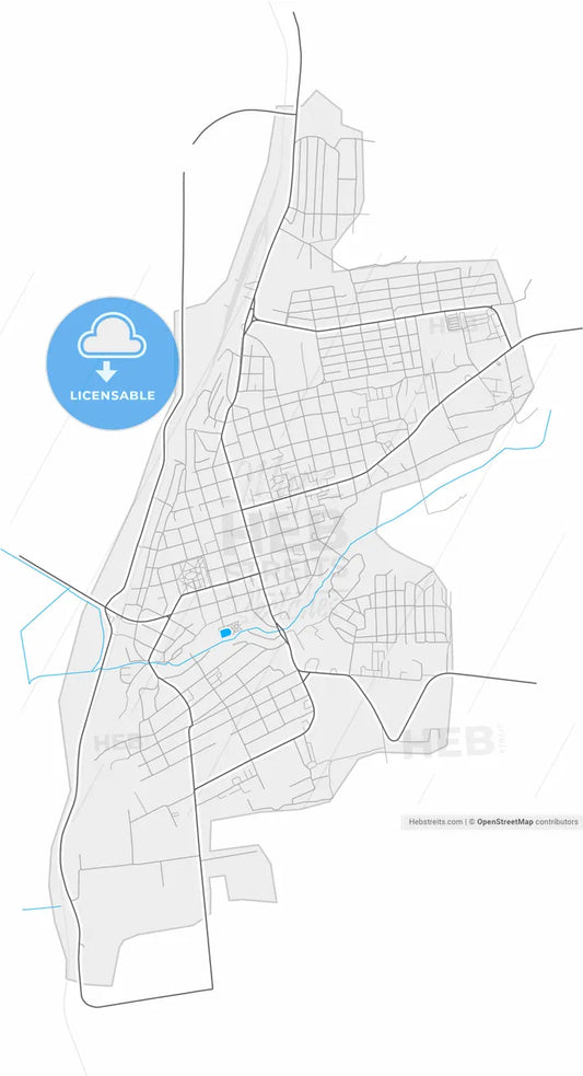 Cahul, Cahul district, Moldova, high resolution vector map - Instant download PDF and JPG