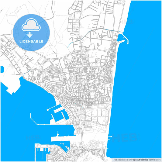 La Línea de la Concepción, Cádiz, Spain, city map with high resolution roads.