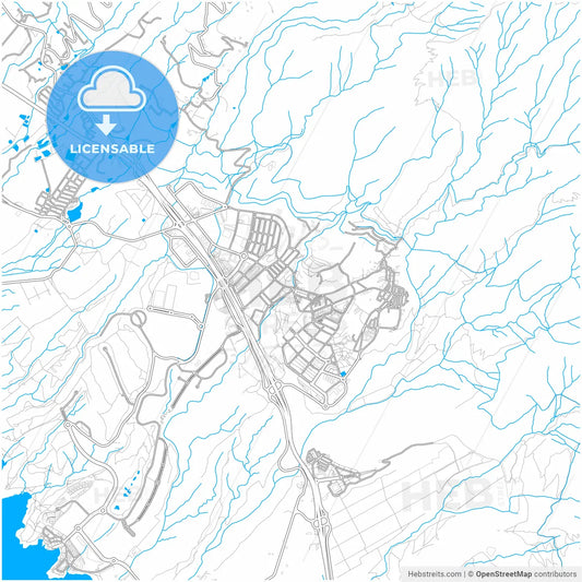Adeje, Santa Cruz de Tenerife, Spain, city map with high resolution roads.
