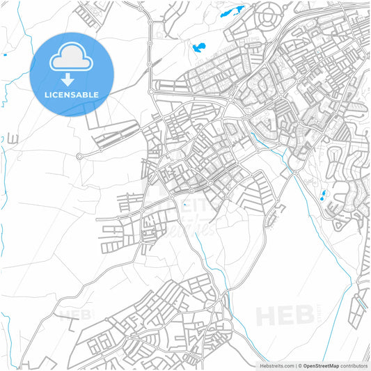 Mairena del Aljarafe, 41927, Spain, city map with high resolution roads.
