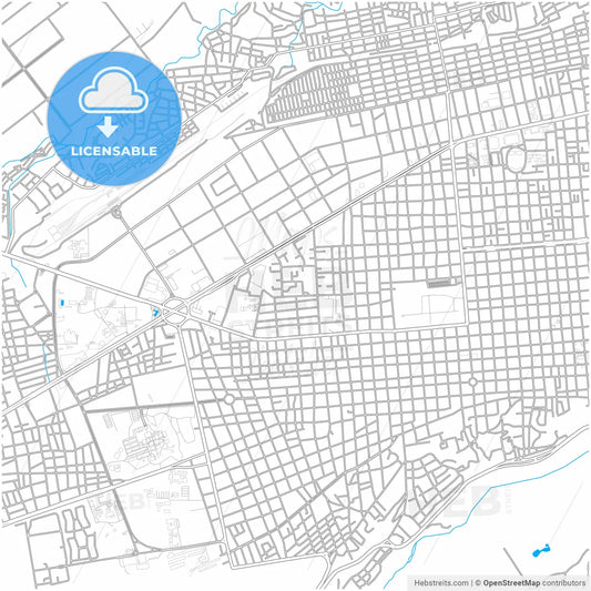 Barquisimeto, Venezuela, city map with high resolution roads.