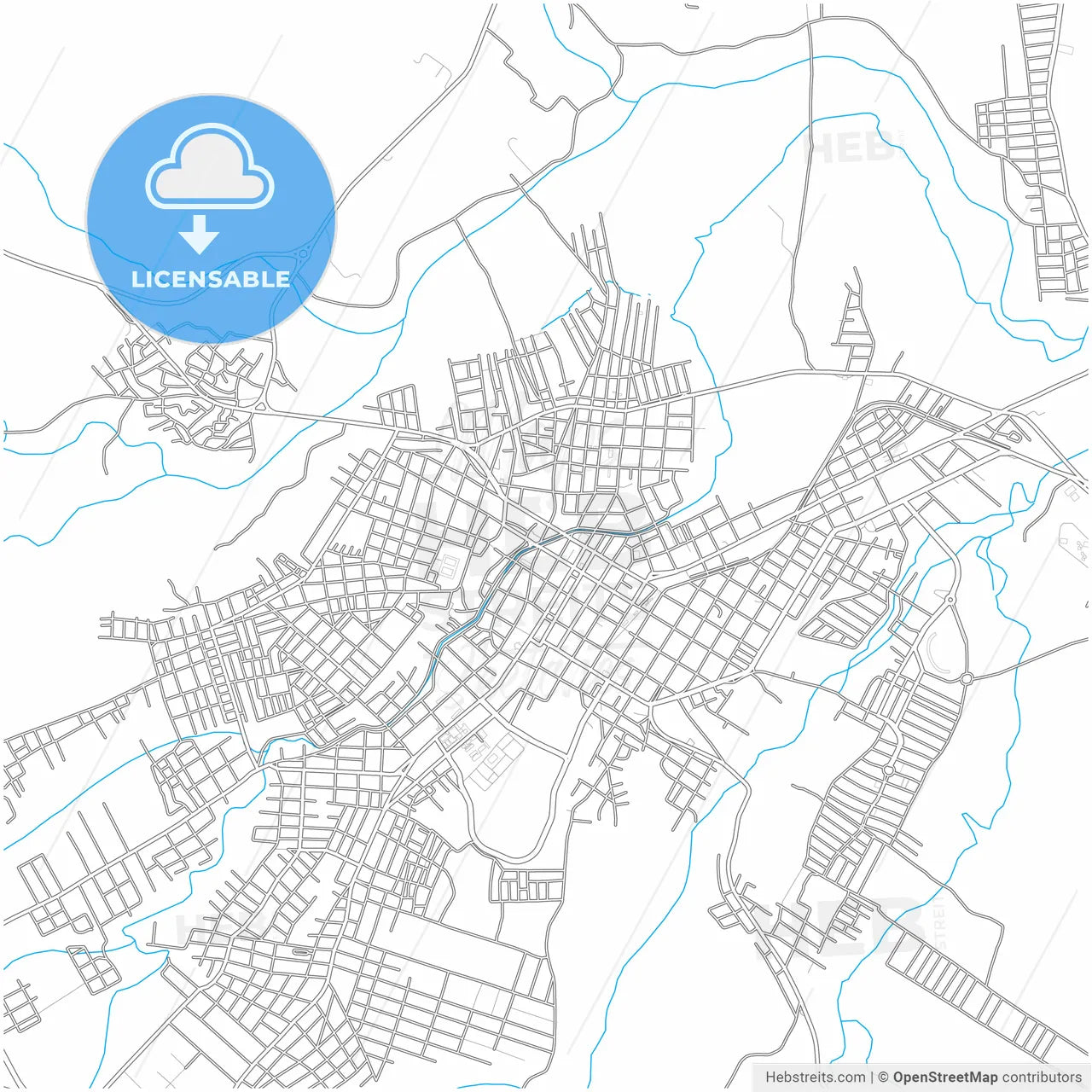Crato, Brazil, city map with high resolution roads.