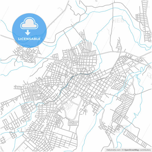 Crato, Brazil, city map with high resolution roads.