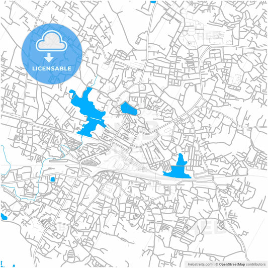 Dhanbad, Jharkhand, India, city map with high resolution roads.