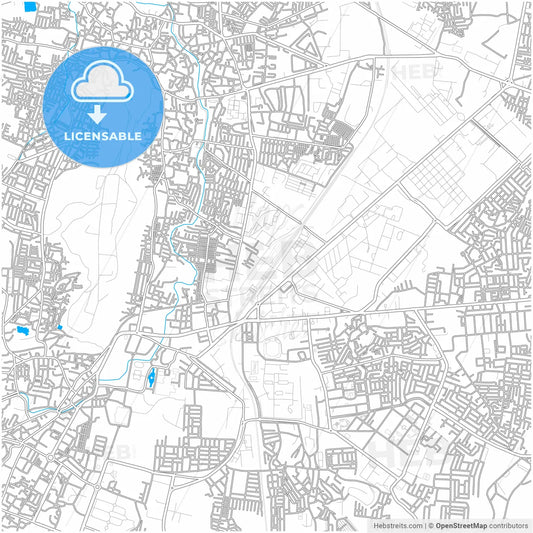 Gwalior, Madhya Pradesh, India, city map with high resolution roads.