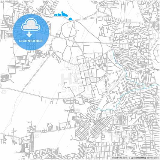 Belgaum, Karnataka, India, city map with high resolution roads.