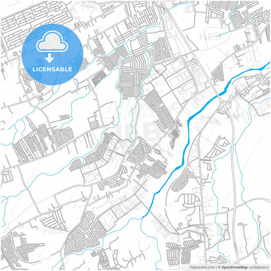 Calamba, Laguna, Philippines, city map with high resolution roads.