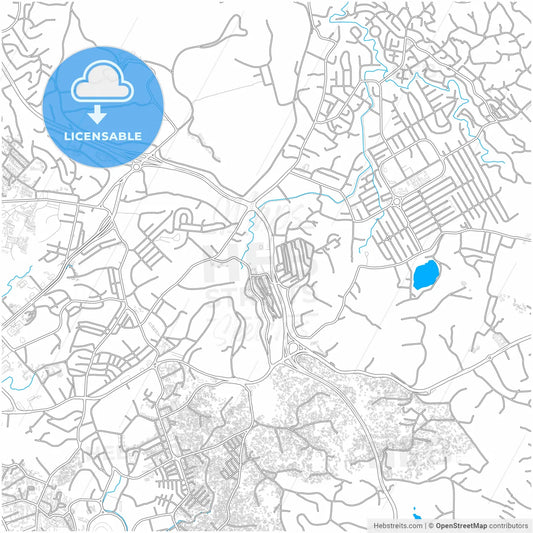 Libreville, Gabon, city map with high resolution roads.
