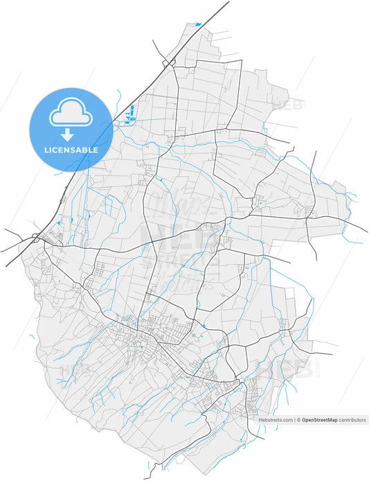 Barsinghausen, Lower Saxony, Germany, high resolution vector map - Instant download PDF and JPG