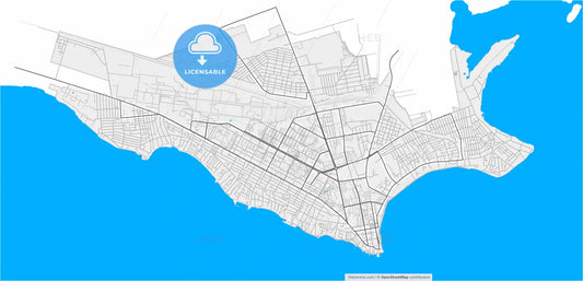 Nikopol, Dnipropetrovsk Oblast, Ukraine, high resolution vector map - Instant download PDF and JPG