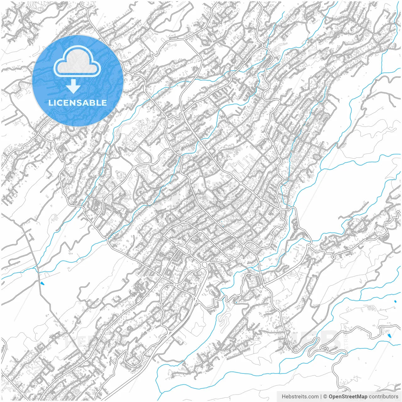 Le Tampon, Réunion, France, city map with high resolution roads.