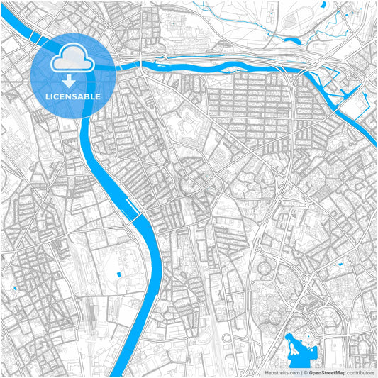 Maisons-Alfort, France, city map with high resolution roads.