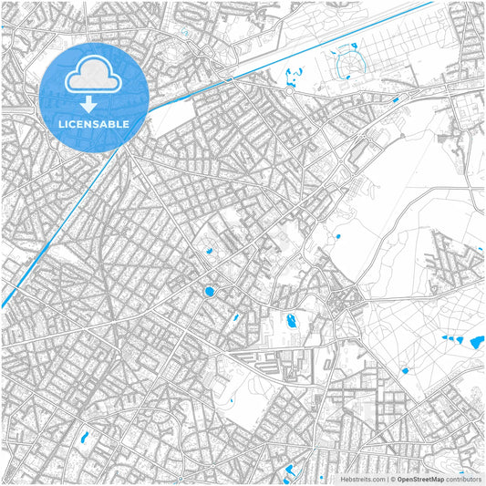 Livry-Gargan, Seine-Saint-Denis, France, city map with high resolution roads.