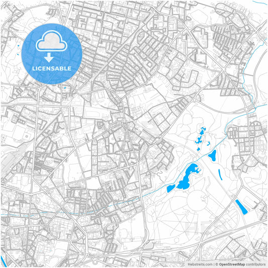 Stains, Seine-Saint-Denis, France, city map with high resolution roads.