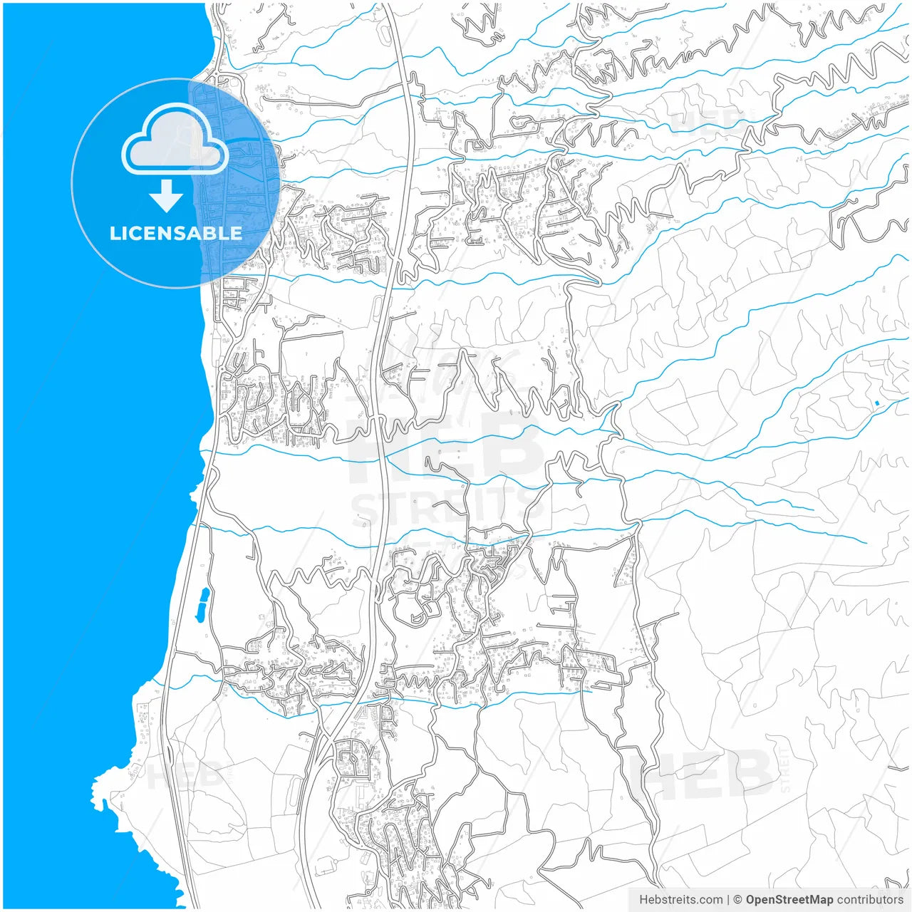 Saint-Leu, Réunion, France, city map with high resolution roads.