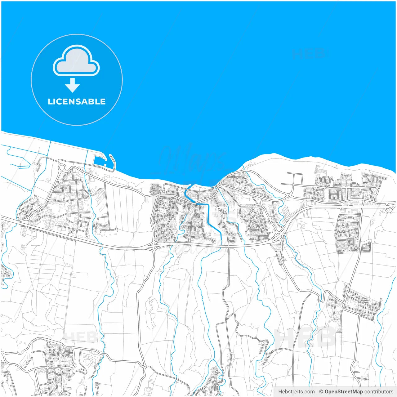 Sainte-Marie, Réunion, France, city map with high resolution roads.