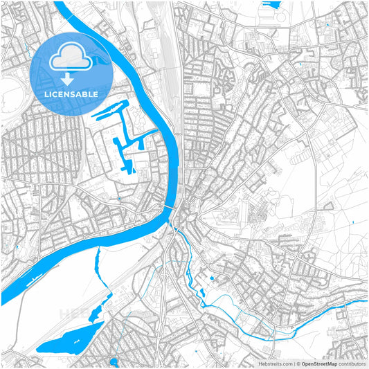 Villeneuve-Saint-Georges, Val-de-Marne, France, city map with high resolution roads.