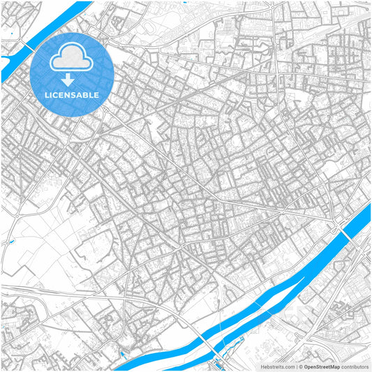 Houilles, Yvelines, France, city map with high resolution roads.