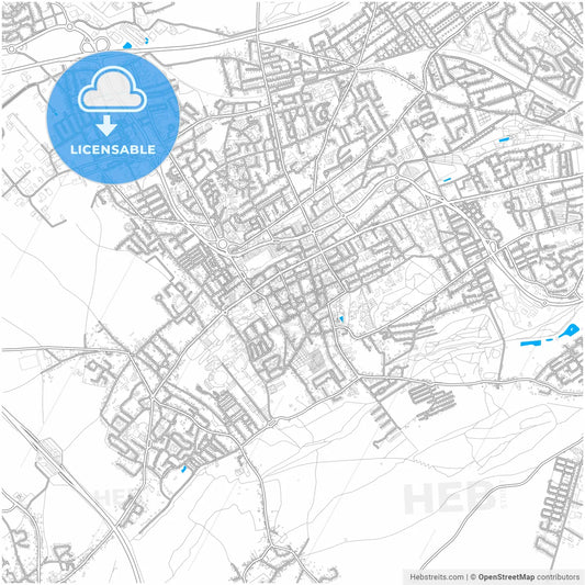 Liévin, Pas-de-Calais, France, city map with high resolution roads.