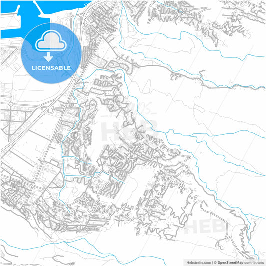 La Possession, Réunion, France, city map with high resolution roads.