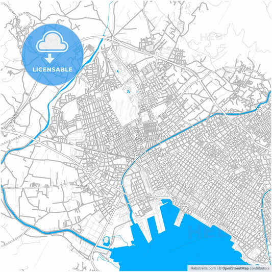 Nea Ionia, Thessaly, Greece, city map with high resolution roads.
