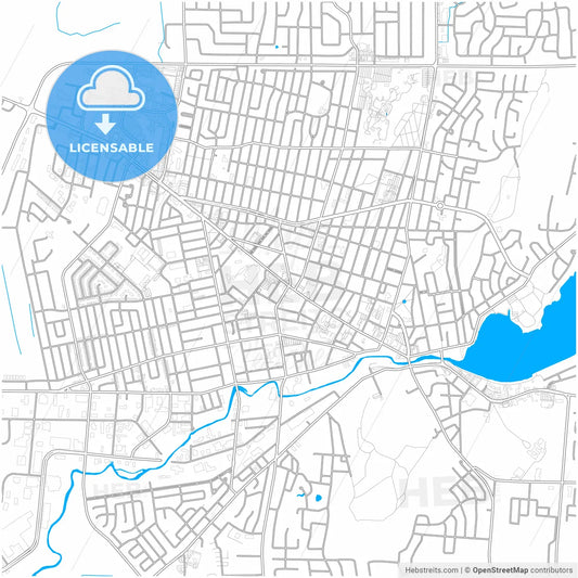 Granby, Quebec, Canada, city map with high resolution roads.