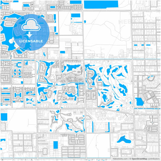 Doral, Florida, United States, city map with high resolution roads.