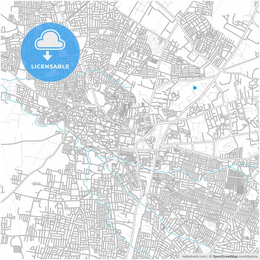 Amravati, Maharashtra, India, city map with high resolution roads.