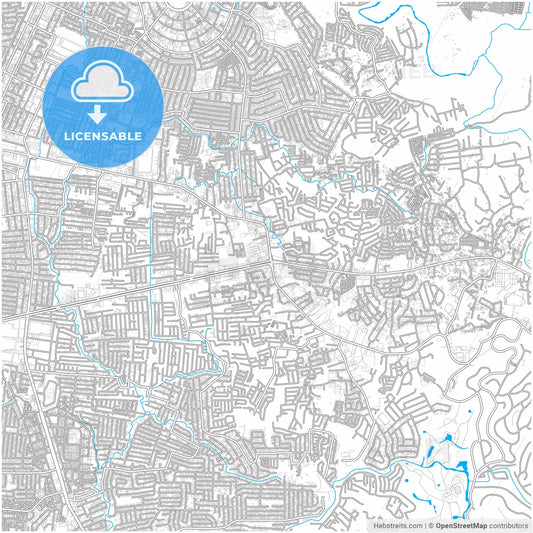 Antipolo, Rizal, Philippines, city map with high resolution roads.