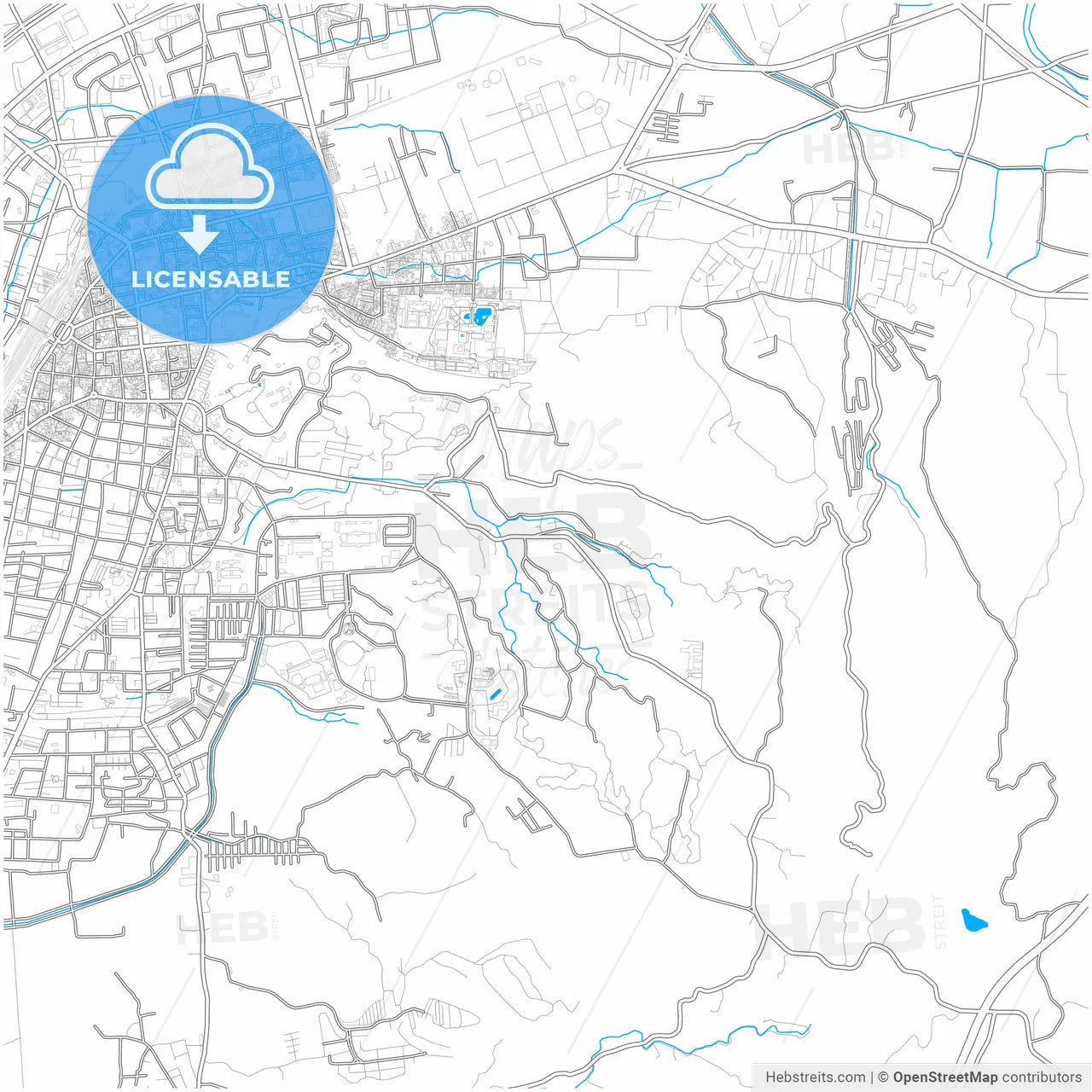 Changhua, Changhua, Taiwan, city map with high resolution roads.