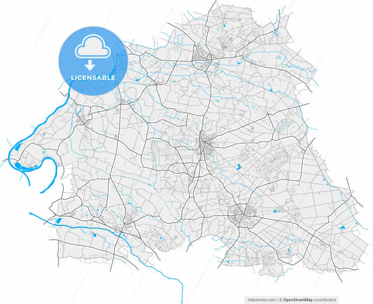 Bronckhorst, Gelderland, Netherlands, high resolution vector map - Instant download PDF and JPG