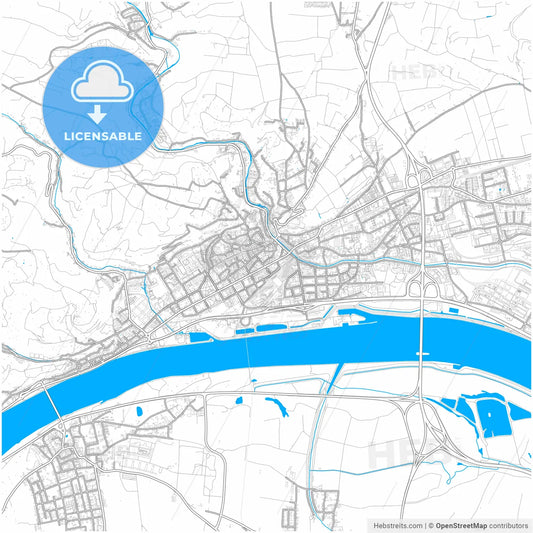 Krems, Lower Austria, Austria, city map with high resolution roads.