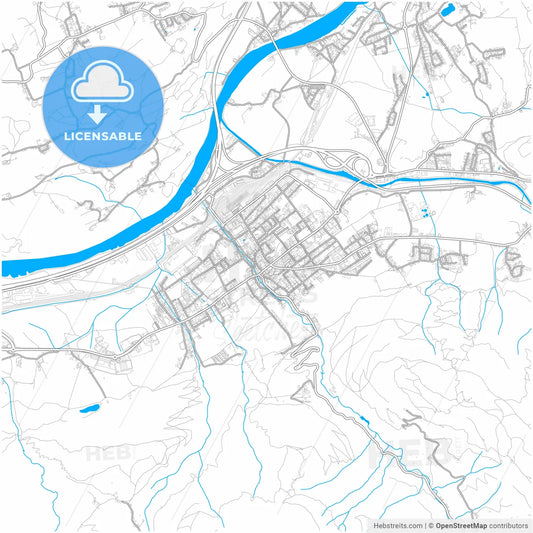 Wörgl, Tyrol, Austria, city map with high resolution roads.