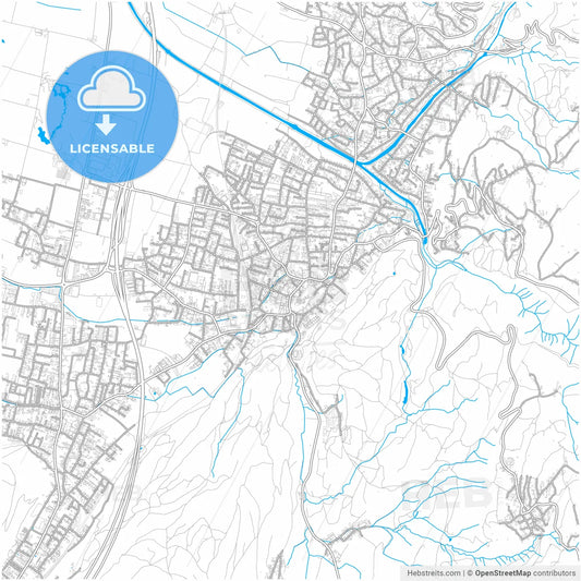 Rankweil, Vorarlberg, Austria, city map with high resolution roads.