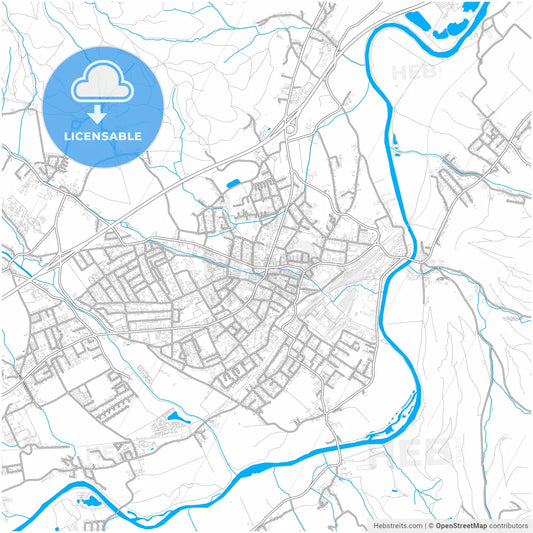 Knittelfeld, Styria, Austria, city map with high resolution roads.