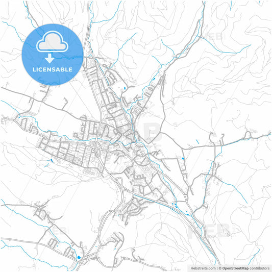 Trofaiach, Styria, Austria, city map with high resolution roads.