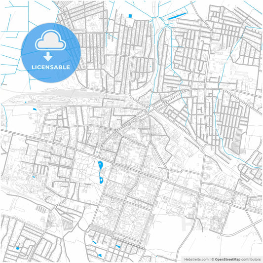 Maladzyechna, Rajon, Belarus, city map with high resolution roads.