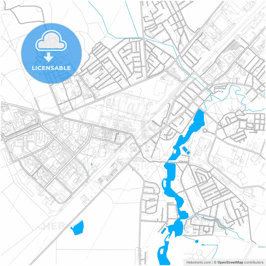 Zhodzina, Voblasć, Belarus, city map with high resolution roads.