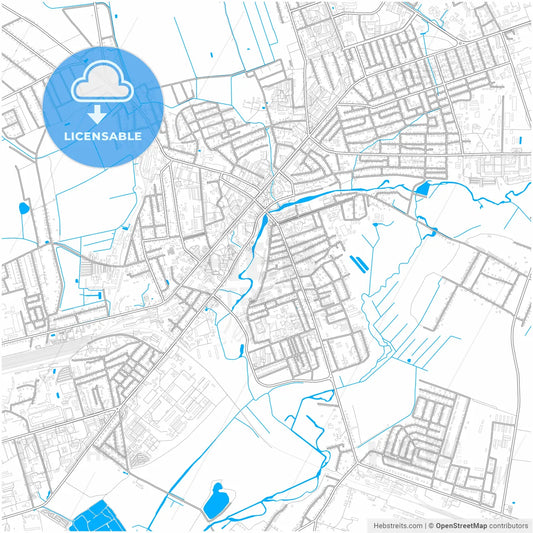 Slutsk, Rajon, Belarus, city map with high resolution roads.