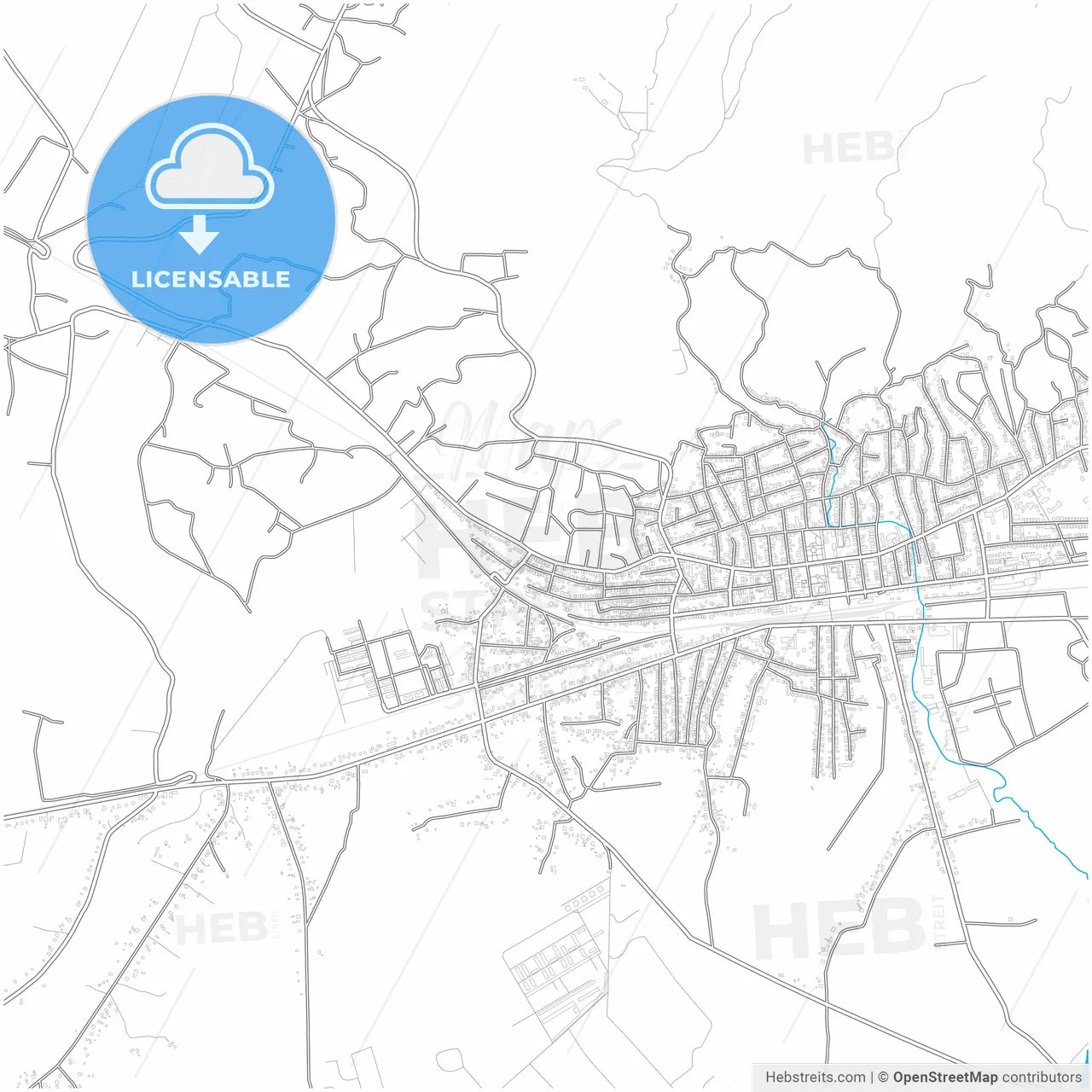 Senaki, Samegrelo-Zemo Svaneti, Georgia, city map with high resolution roads.