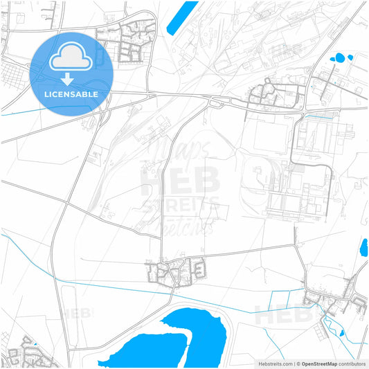 Salzgitter, Lower Saxony, Germany, city map with high resolution roads.