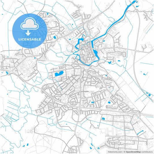 Stade, Lower Saxony, Germany, city map with high resolution roads.